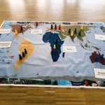 Brettspiel mit einer Weltkarte